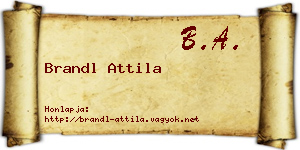 Brandl Attila névjegykártya